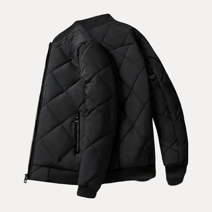 Veste aviateur matelassée pour homme en coton capitonné avec doublure en polaire – Style urbain, confort optimal
