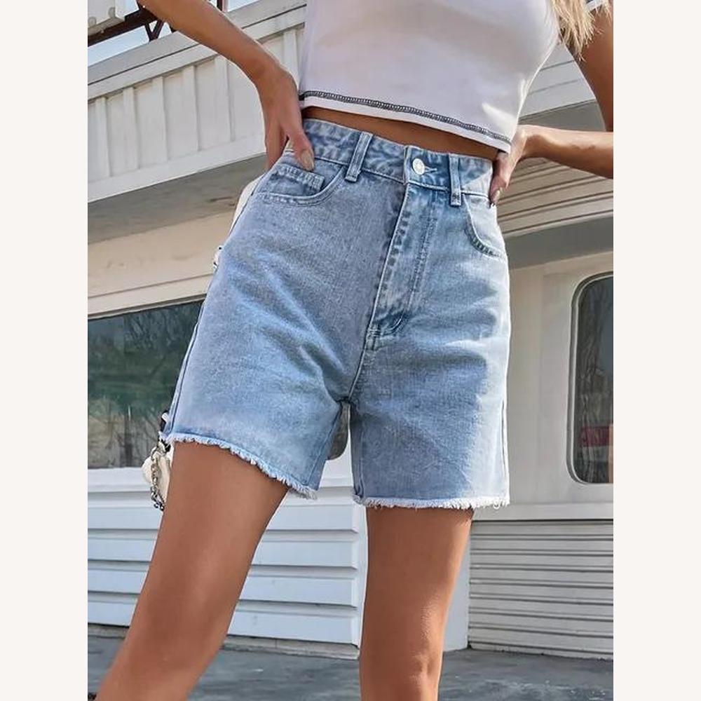 Short en coton taille haute pour femmes – Confort optimal, coupe ajustée, disponible en noir et bleu clair, tailles S à XL