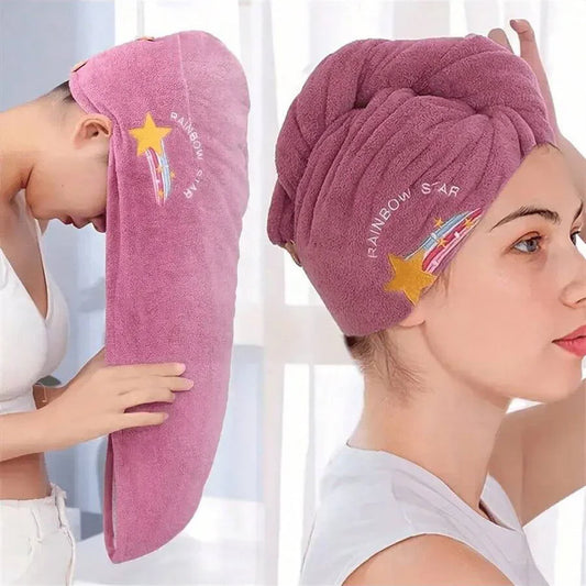 Coral Fleece Drying Cap for Women – Absorbent and Quick-Drying
