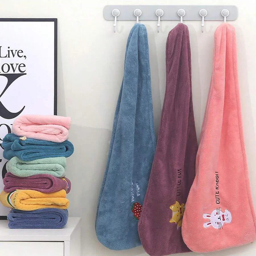 Coral Fleece Drying Cap for Women – Absorbent and Quick-Drying