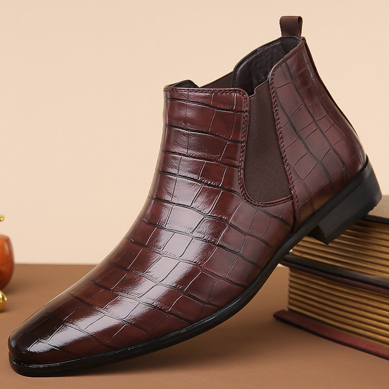 Chelsea Boots in Synthetic Leather with Rubber Sole - Elegance and Comfort for Men