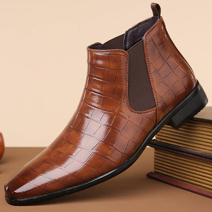 Chelsea Boots in Synthetic Leather with Rubber Sole - Elegance and Comfort for Men