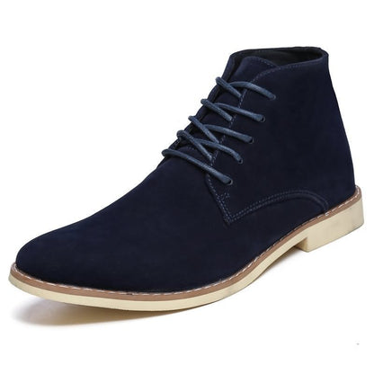 Martin Boots for Men in Suede, High Shaft and Pointed Toe, Optimal Comfort for Chic and Casual Occasions