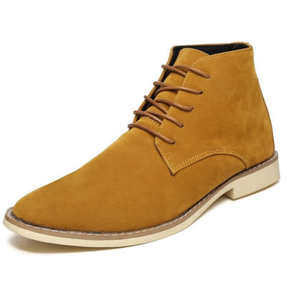 Martin Boots for Men in Suede, High Shaft and Pointed Toe, Optimal Comfort for Chic and Casual Occasions