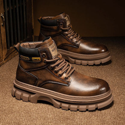 Bottes hautes en PU pour homme avec semelle crantée – Confort et style pour l'automne et l'hiver, pointure UE 39-46