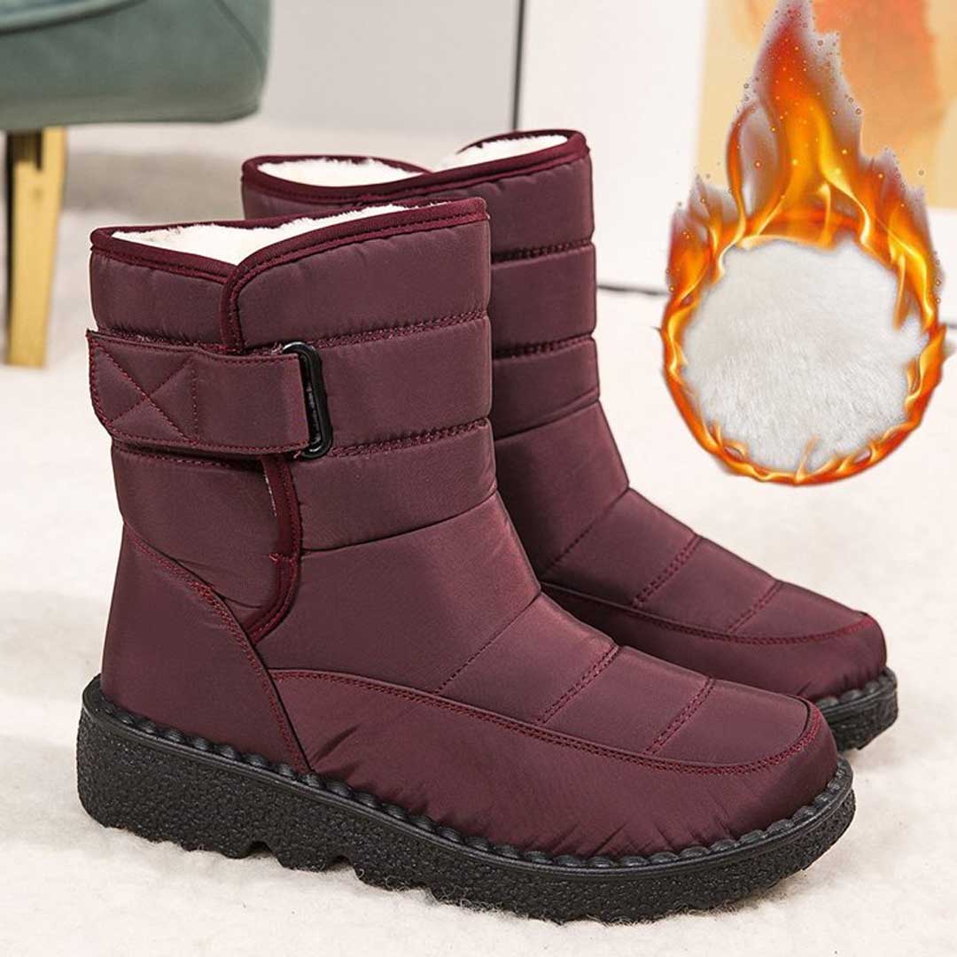 Bottes d'Hiver Isolantes Femme - Mi-Mollet, Chaudes et Confortables 2