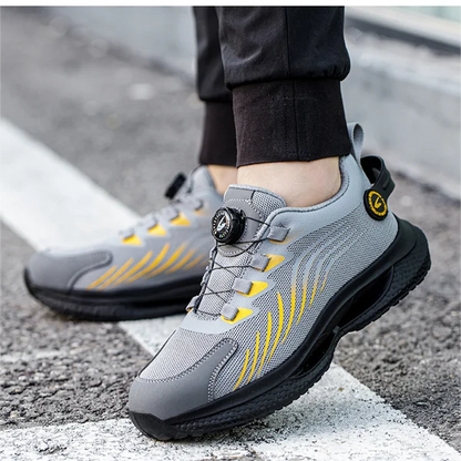 Lightweight Work Boots with Shock Protection and Non-Slip Sole – Breathable Safety Shoes for Men