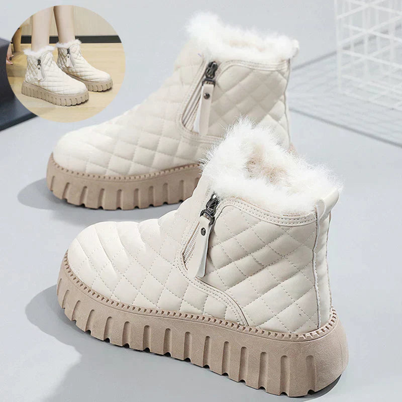 Bottines Femme en Simili Cuir avec Doublure en Fausse Fourrure – Confort et Style Hivernal 6