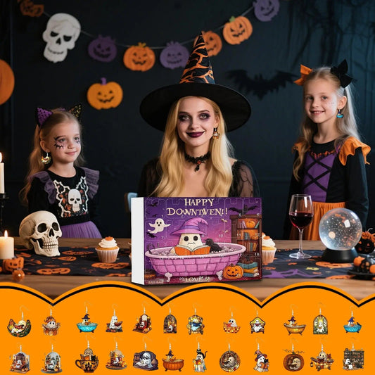 2D Acrylic Ghost Earrings – Halloween Advent Calendar 2025 with 24 Surprises for Women