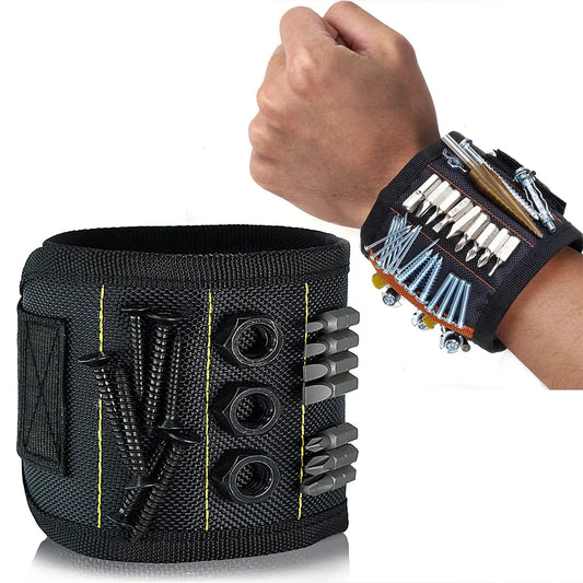 Ergonomic Magnetic Bracelet with 15 Magnets – Practical Accessory for Tools and Screws, Comfortable and Durable Design