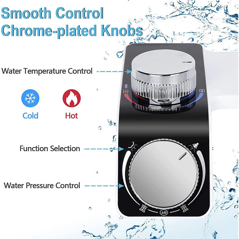 Breezy Bidet Attachment | Non-Electric, Dual Nozzles