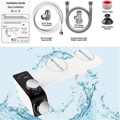 Breezy Bidet Attachment | Non-Electric, Dual Nozzles