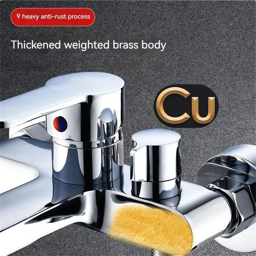 Bristol Shower Faucet | Adjustable Brass Shower Fixtures, Triple Function