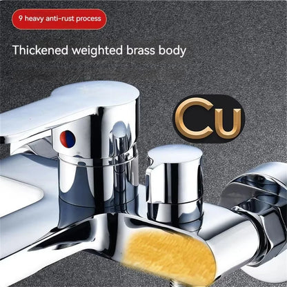Bristol Shower Faucet | Adjustable Brass Shower Fixtures, Triple Function