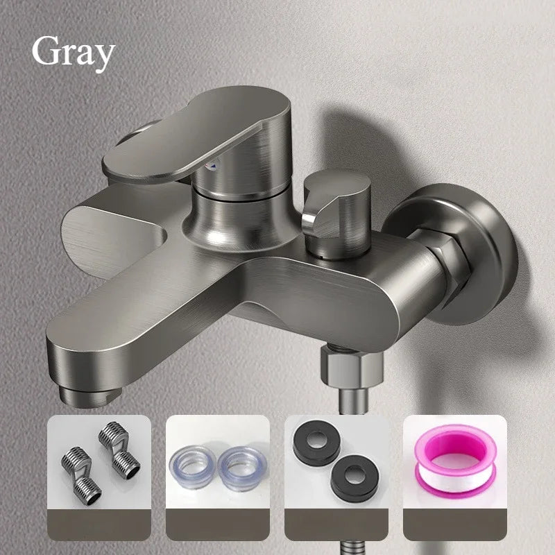 Bristol Shower Faucet | Adjustable Brass Shower Fixtures, Triple Function