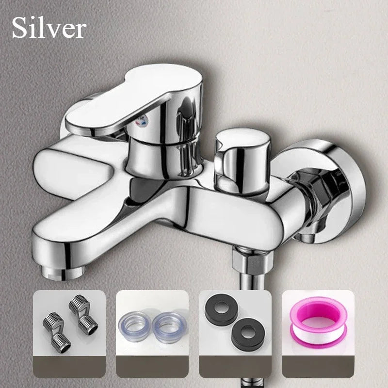 Bristol Shower Faucet | Adjustable Brass Shower Fixtures, Triple Function