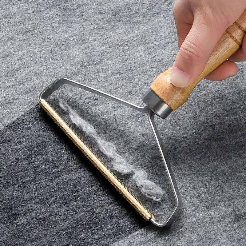 Brosse en bois pour poils d'animaux – Outil de nettoyage portable et écologique