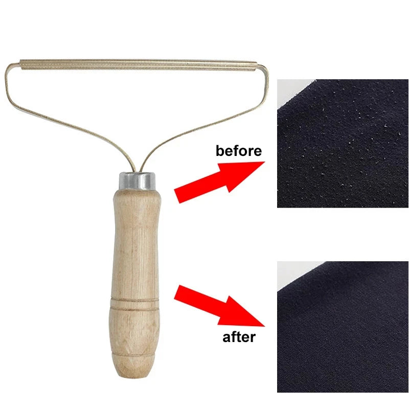 Brosse en bois pour poils d'animaux – Outil de nettoyage portable et écologique