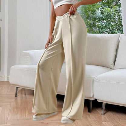 Pantalon fluide décontracté pour femme en tissu doux – Confort et élégance pour le quotidien, disponible en plusieurs tailles et couleurs