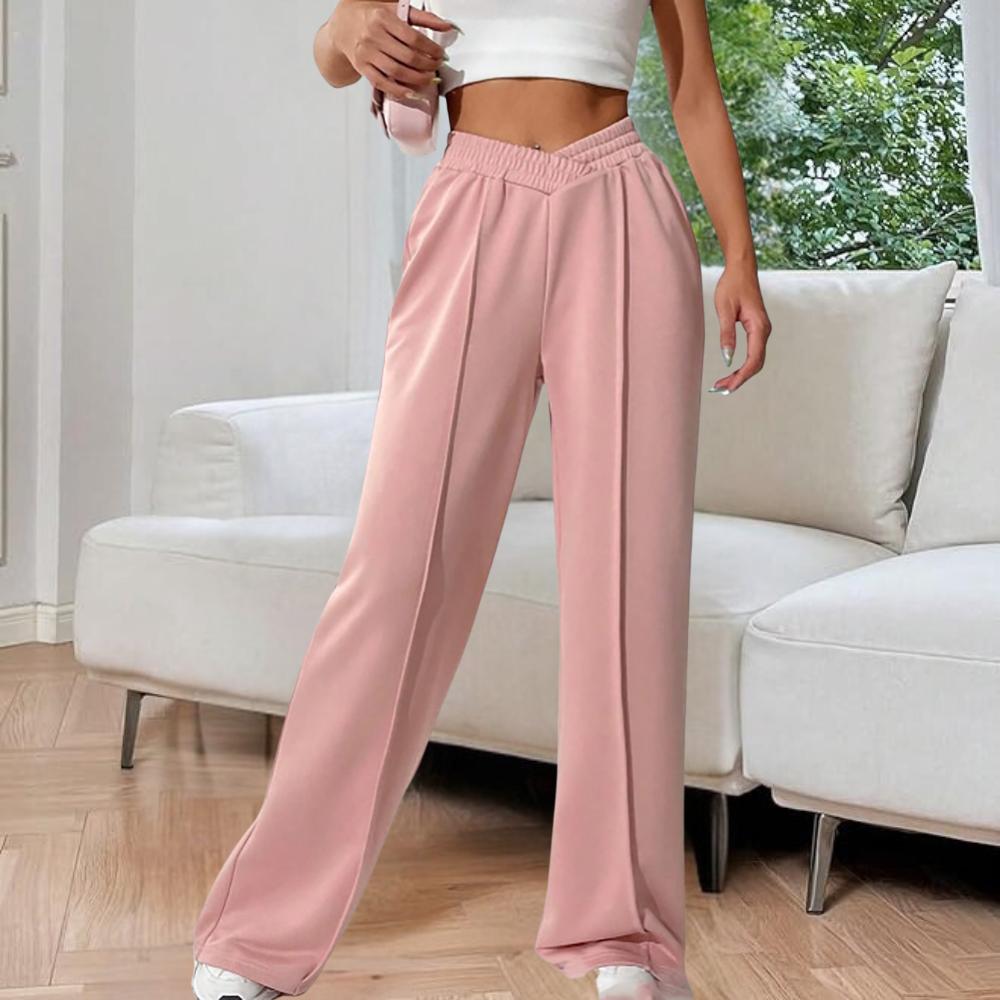 Pantalon fluide décontracté pour femme en tissu doux – Confort et élégance pour le quotidien, disponible en plusieurs tailles et couleurs