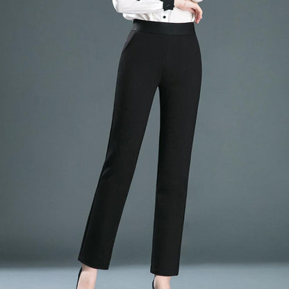 Pantalon droit élégant pour femme en tissu respirant – Confort et style intemporel, disponible en plusieurs couleurs