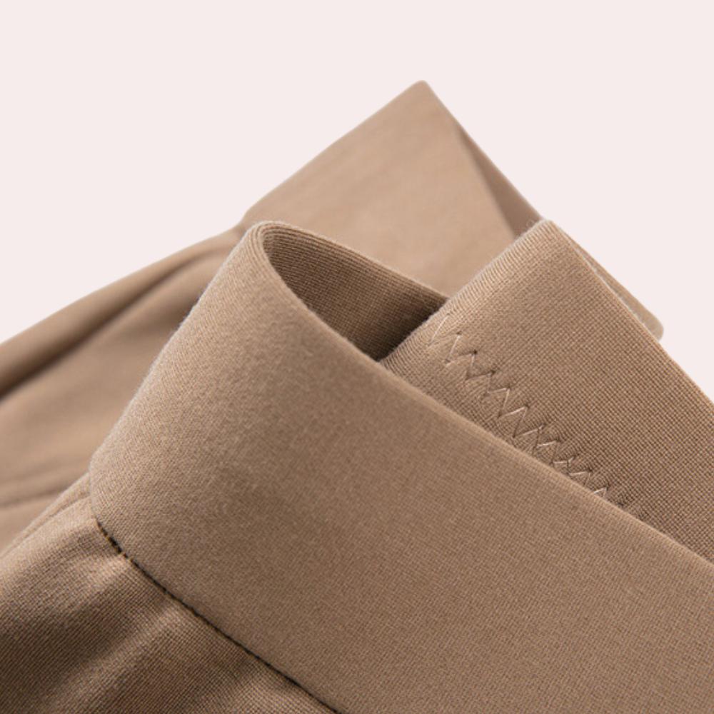Pantalon droit élégant pour femme en tissu respirant – Confort et style intemporel, disponible en plusieurs couleurs