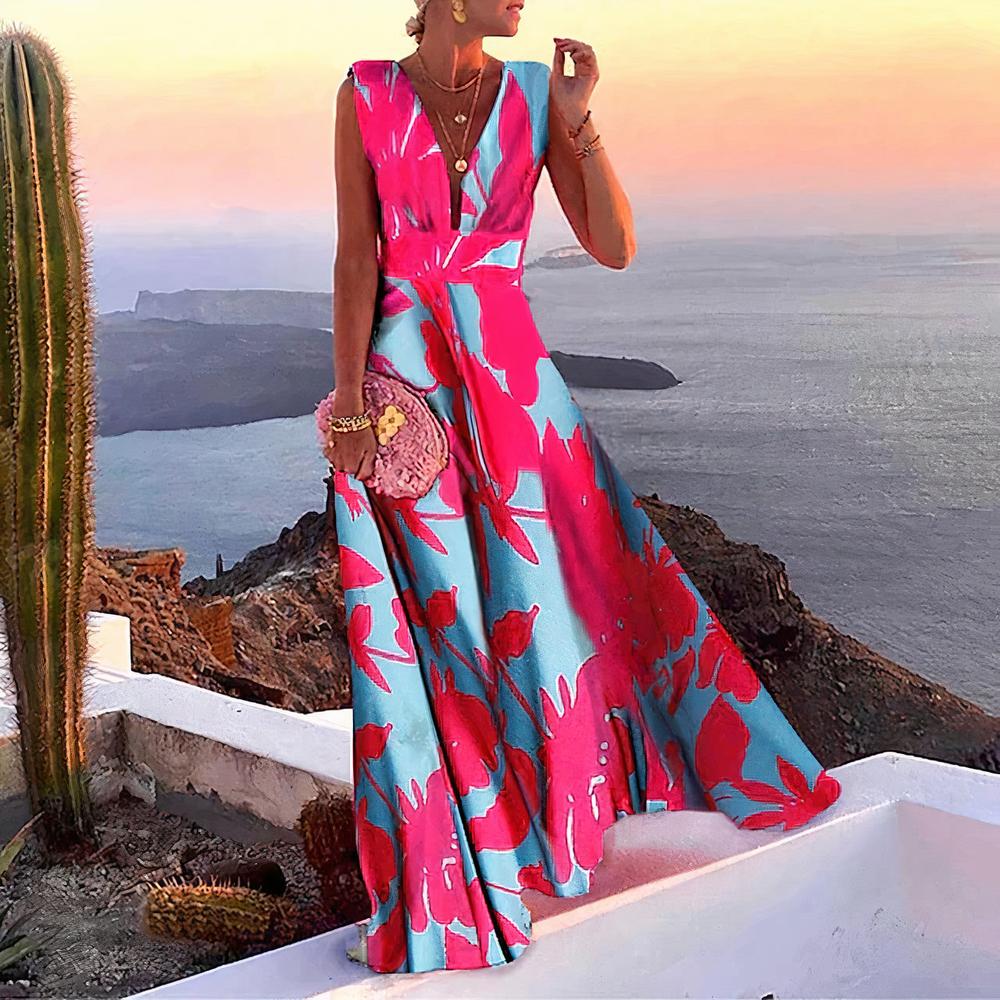 Robe longue d'été sans manches pour femme Élégante et légère – Chic pour les journées ensoleillées
