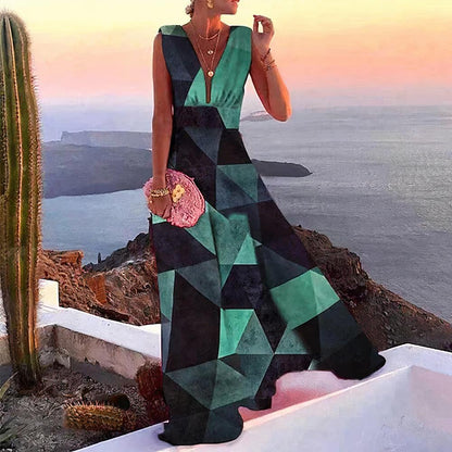 Robe longue d'été sans manches pour femme Élégante et légère – Chic pour les journées ensoleillées