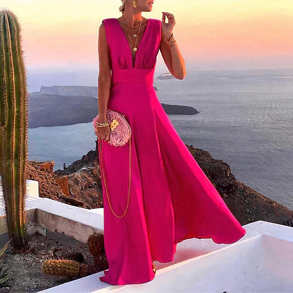 Robe longue d'été sans manches pour femme Élégante et légère – Chic pour les journées ensoleillées