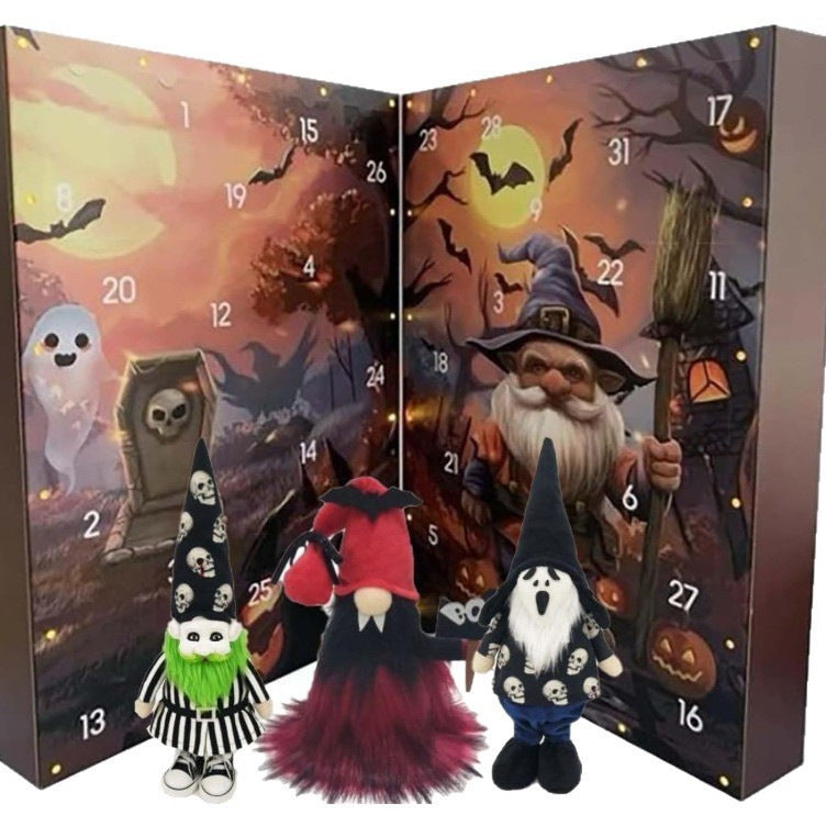 Calendrier de l'Avent d'Halloween avec Lutins Surprise – Décoration de Maison Amusante et Festive pour Halloween