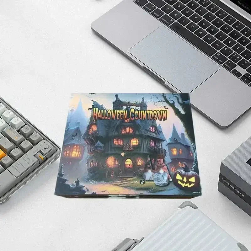 Compact Halloween Advent Calendar with Gnomes – 31-Day Countdown in Durable Paper