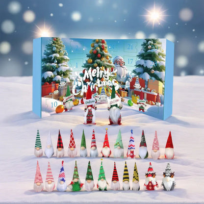 Original Advent Calendar with 24 Plush Gnome Dolls – Festive and Warm Christmas Decoration