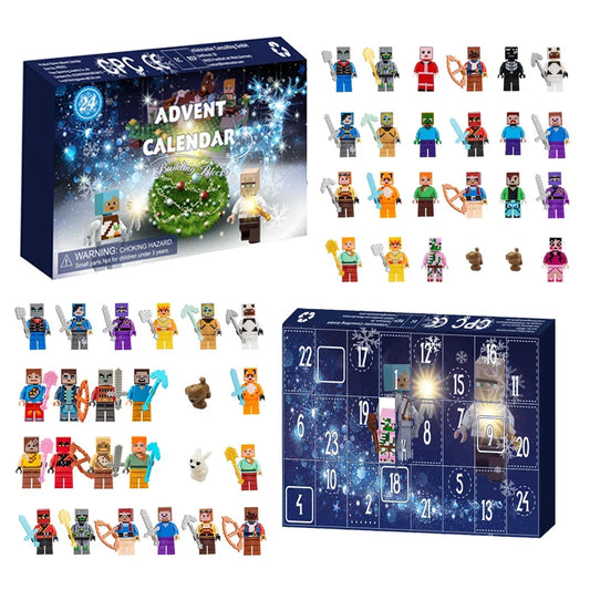 Advent Calendar with 24 Anime Figurines – Christmas Building Box for Marvel Fans