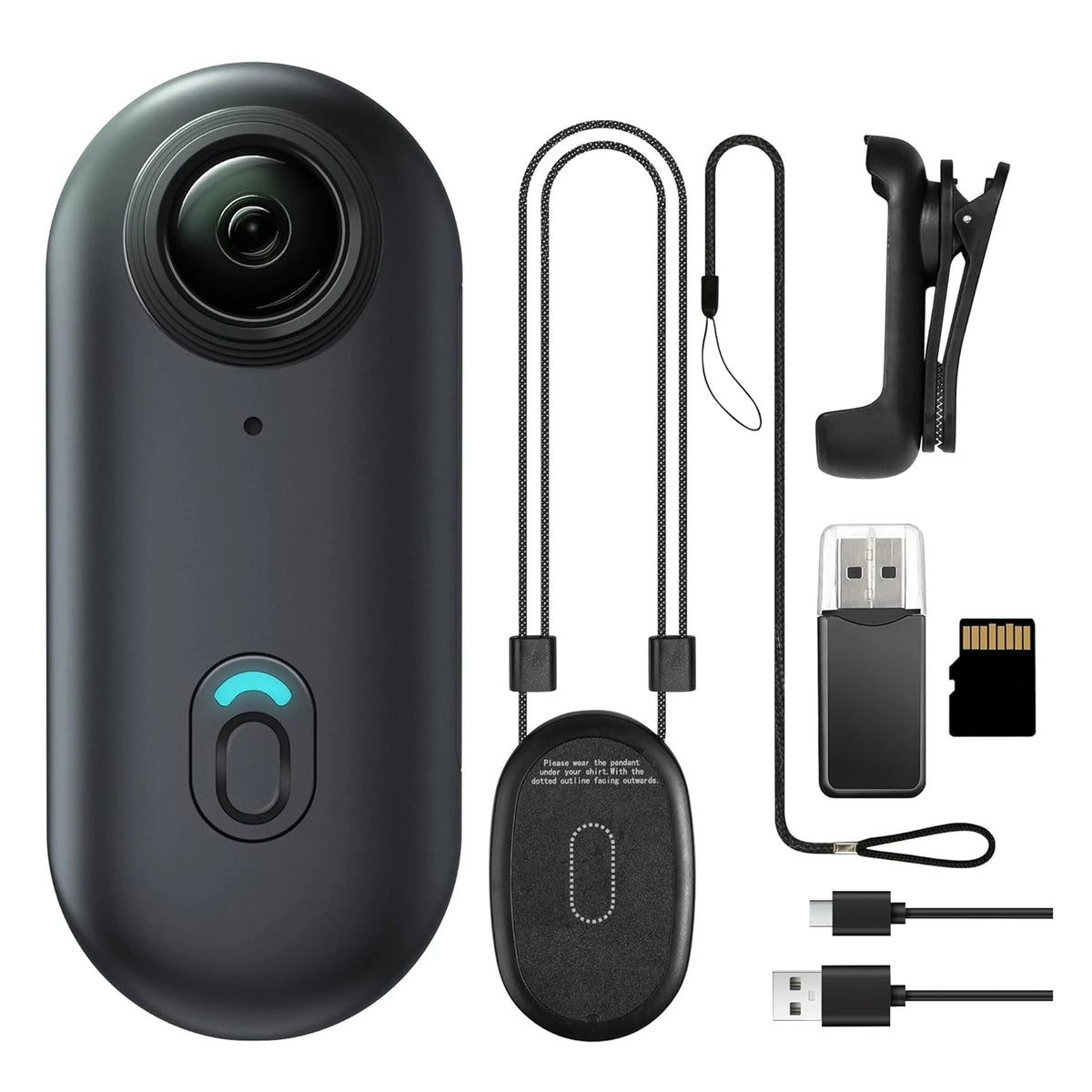 Mini caméra d'action WiFi 1080P portable – Enregistreur vidéo pour enfants, fonctionnement mains libres