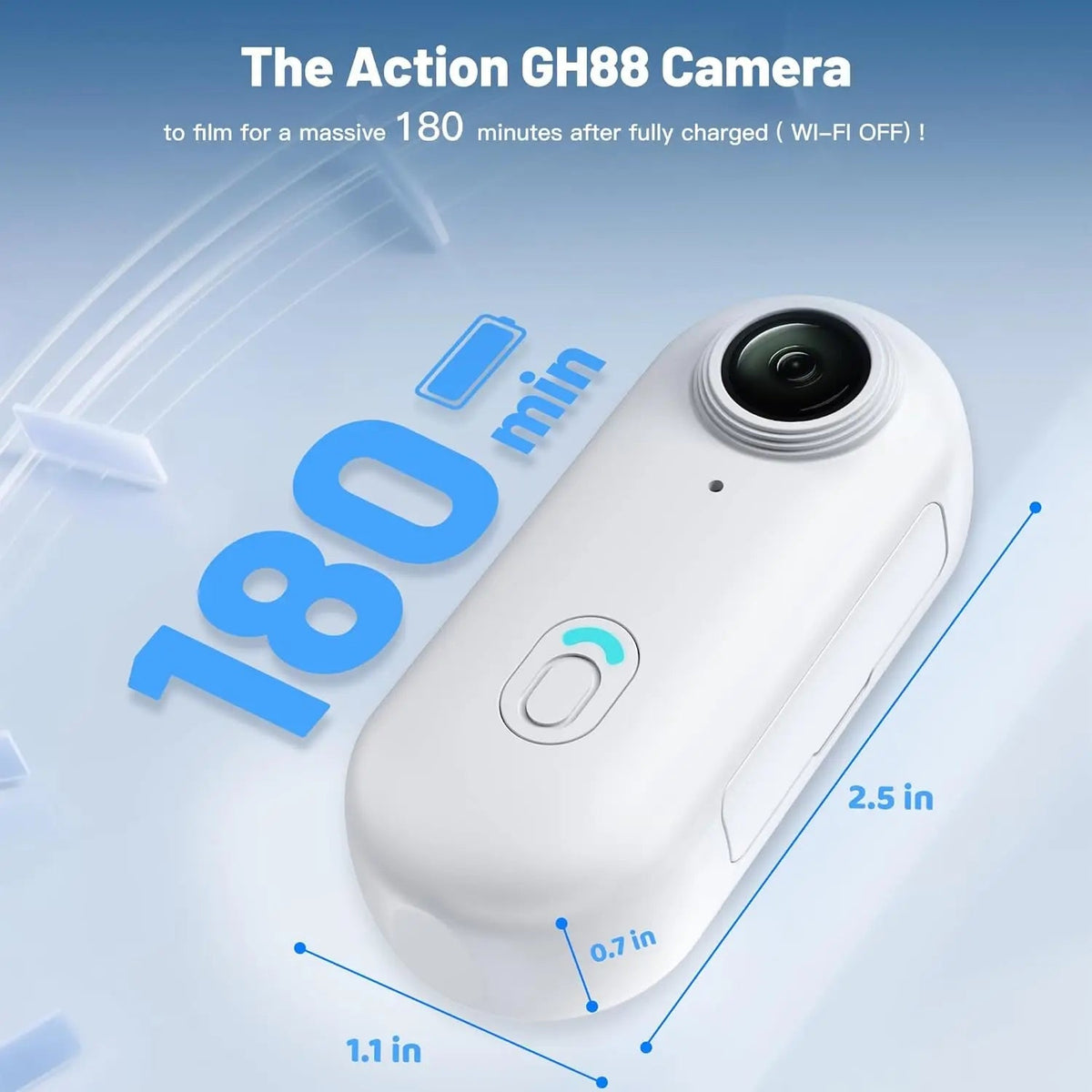 Mini caméra d'action WiFi 1080P portable – Enregistreur vidéo pour enfants, fonctionnement mains libres