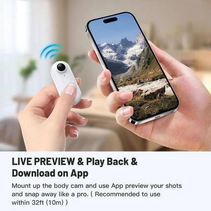 Mini caméra d'action WiFi 1080P portable – Enregistreur vidéo pour enfants, fonctionnement mains libres