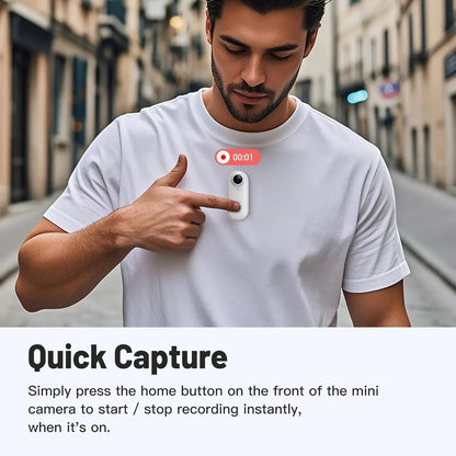 Mini caméra d'action WiFi 1080P portable – Enregistreur vidéo pour enfants, fonctionnement mains libres