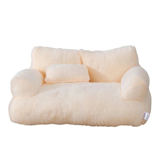 Cozy Sofa Bed for Cats and Dogs - Warm Plush Nest for Small and Medium Pets
