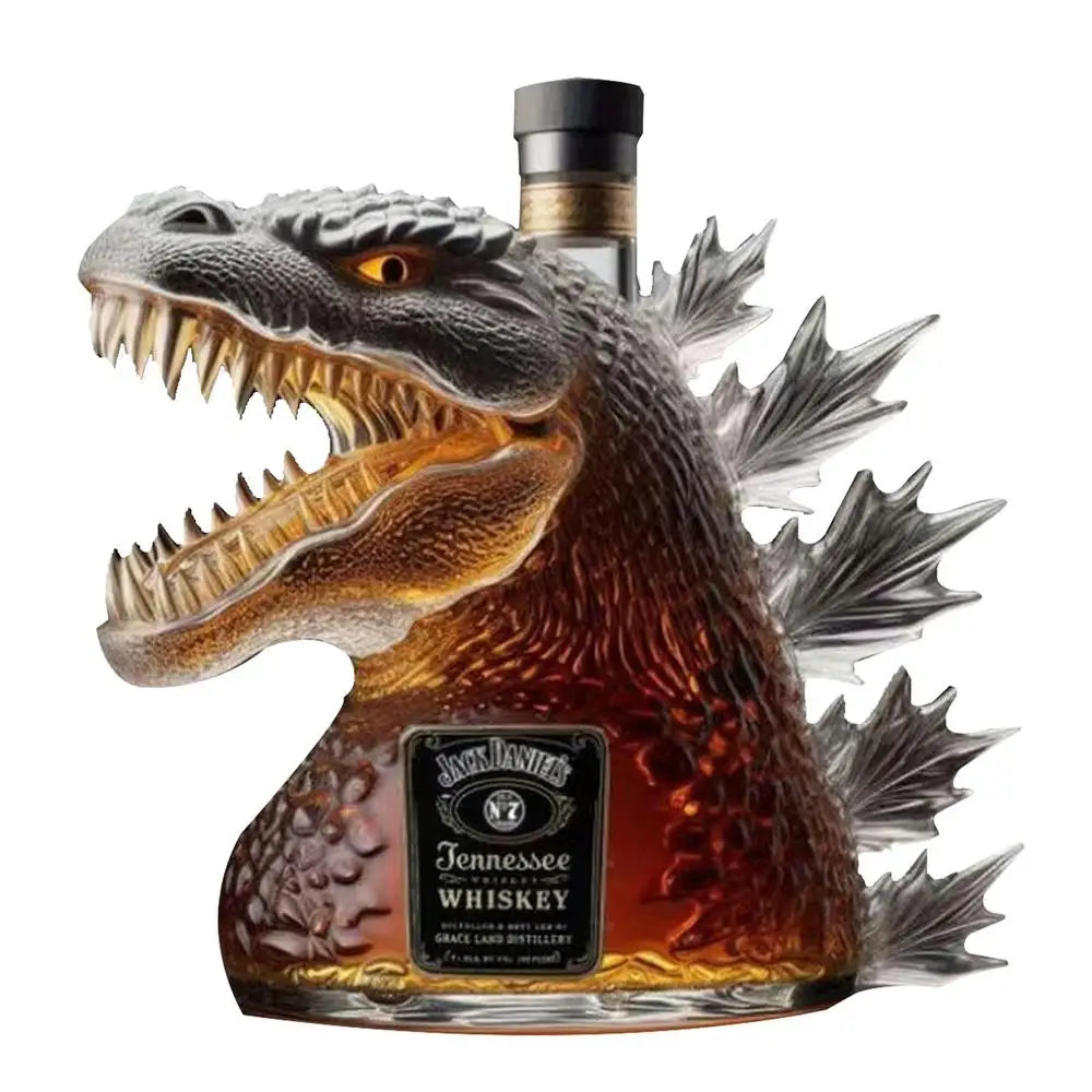 Carafe à whisky en verre avec motif de sanglier – 12 oz, décoration élégante pour bar et maison