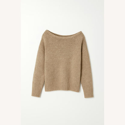Pull doux en tricot pour femme à épaules dénudées – Élégant et confortable, coupe ample, tissu chaud, tailles S à XL