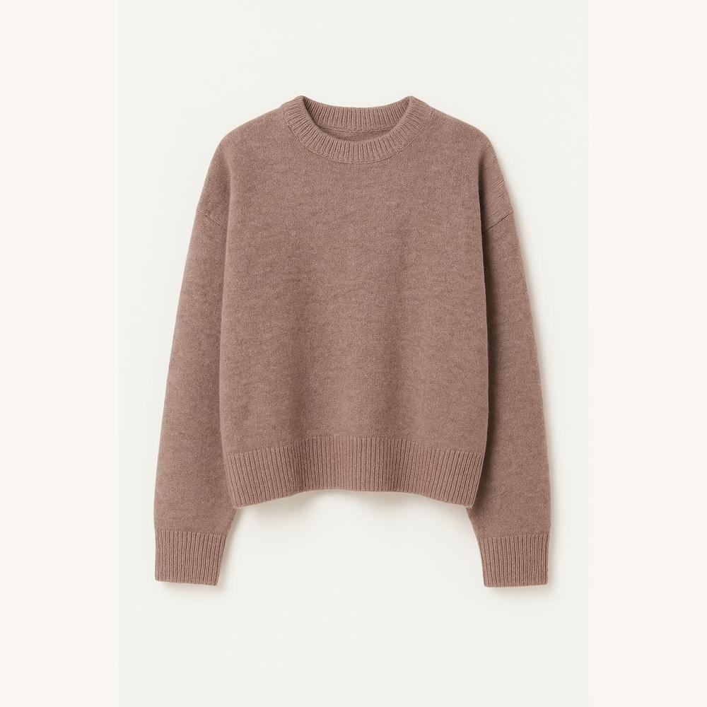 Pull ample pour femme en mélange de laine – Confort et élégance, col rond, doux et chic, disponible du S au L
