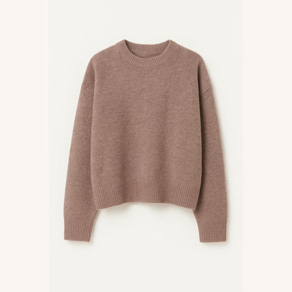 Pull ample pour femme en mélange de laine – Confort et élégance, col rond, doux et chic, disponible du S au L