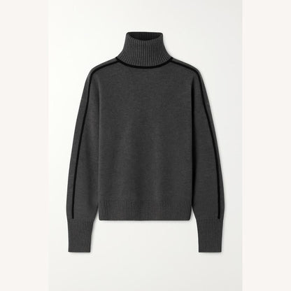 Pull de Noël pour femme à col roulé surdimensionné en maille douce – Confort et élégance pour l'hiver
