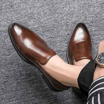 Chaussures classiques pour hommes en cuir synthétique – Confort optimisé pour le bureau et les loisirs, tailles 38 à 48