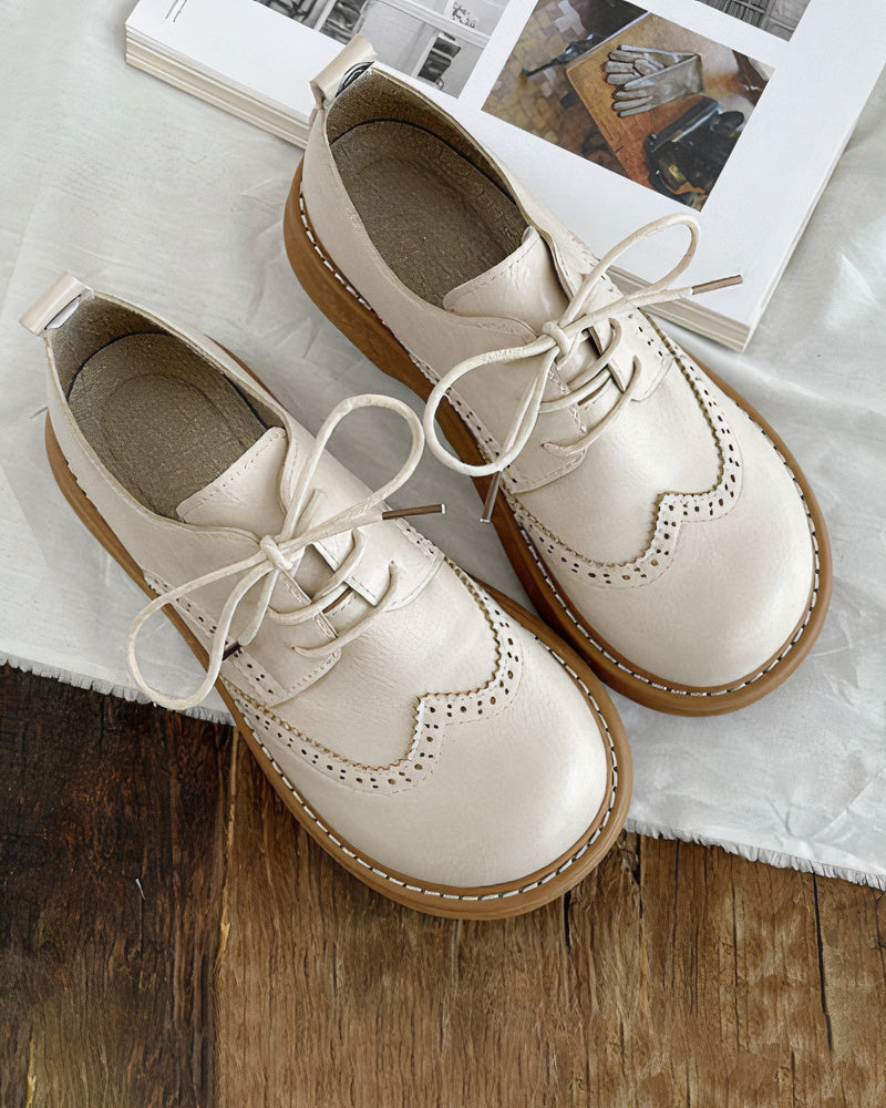 Chaussures Oxford en cuir rétro pour femmes – Confort exceptionnel et style intemporel, taille standard UE