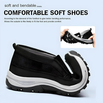 Breathable Walking Shoes for Men with Non-Slip Memory Foam Sole – Comfort and Modern Style