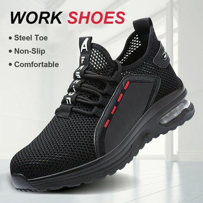Ultra Lightweight Safety Shoes with Steel Toe Protection and Breathable Mesh Upper