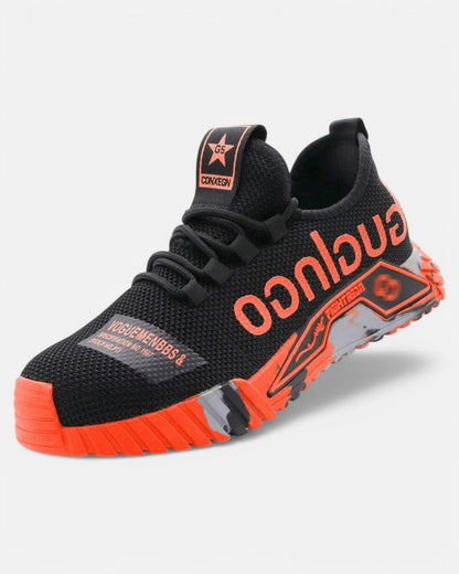 Safety shoes with steel toe cap and slip-resistant sole – Breathable mesh upper