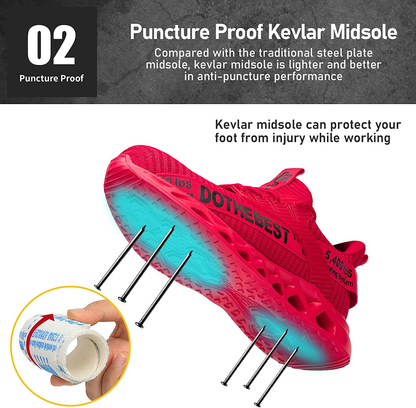 Lightweight safety shoes with steel toe cap and Kevlar sole – Optimal comfort and protection