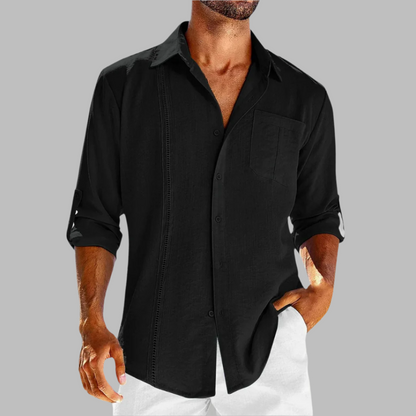 Chemise décontractée en coton respirant pour homme – Tissu léger et polyvalent, idéal pour le bureau et les sorties